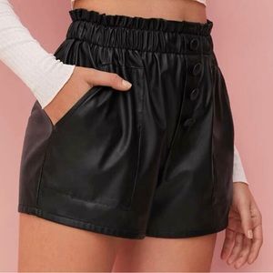 Faux Leather Shein shorts Size XS